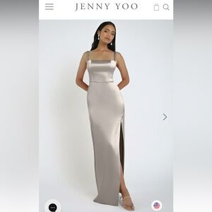 Lowe bridesmaids dress in Platinum